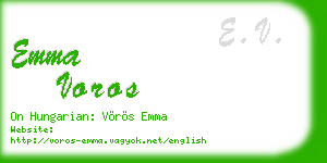 emma voros business card