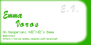 emma voros business card